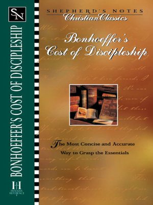 cover image of Bonhoeffer's the Cost of Discipleship